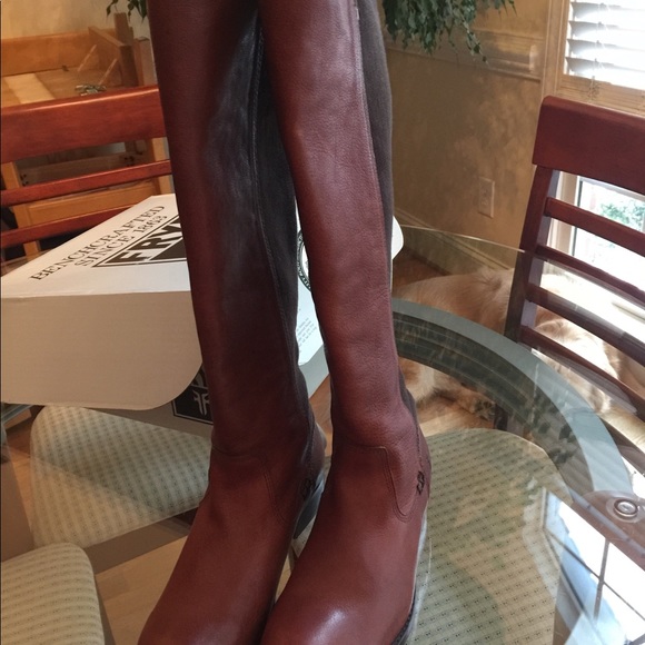 Frye 7.5 cognac fitted riding boots - Picture 6 of 6